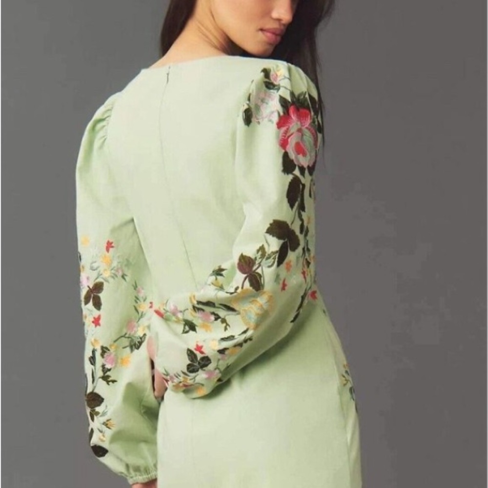 Anthropologie Let me Be Mint Green Floral Mini Dress
Size Small - Picture 3 of 4